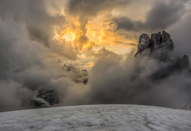 Gewitter in den Alpen. Bild: Imago