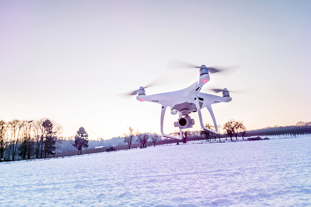 Far volare un drone in inverno